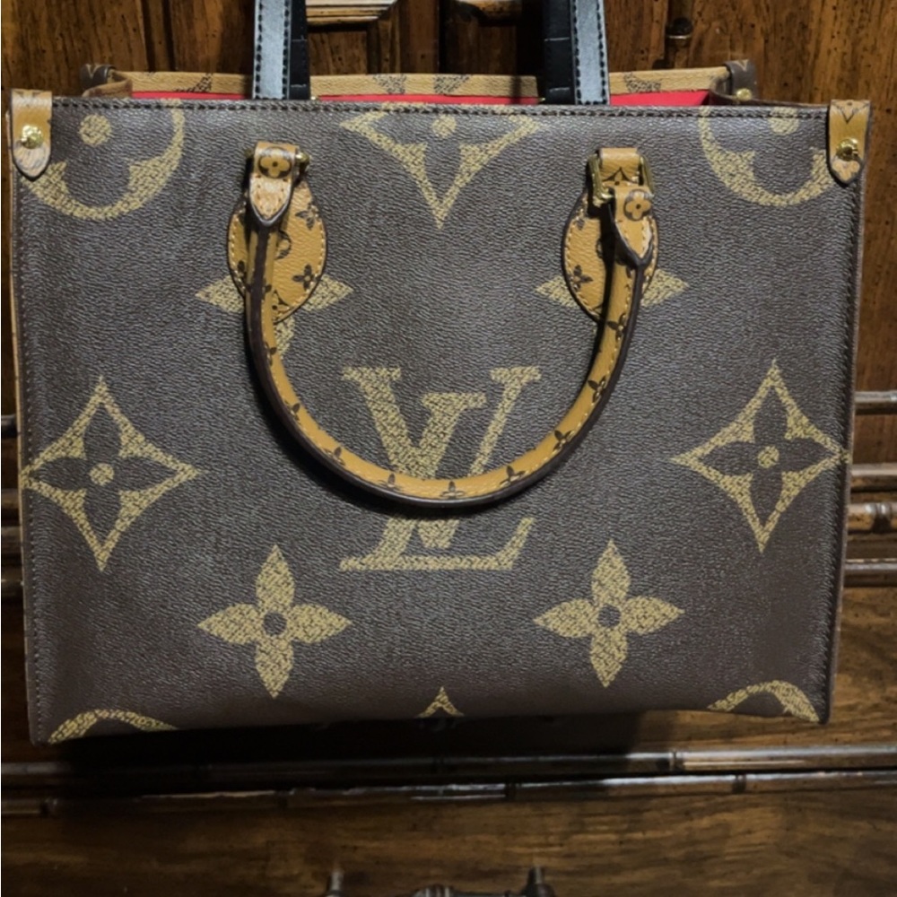 Brown two tone tote